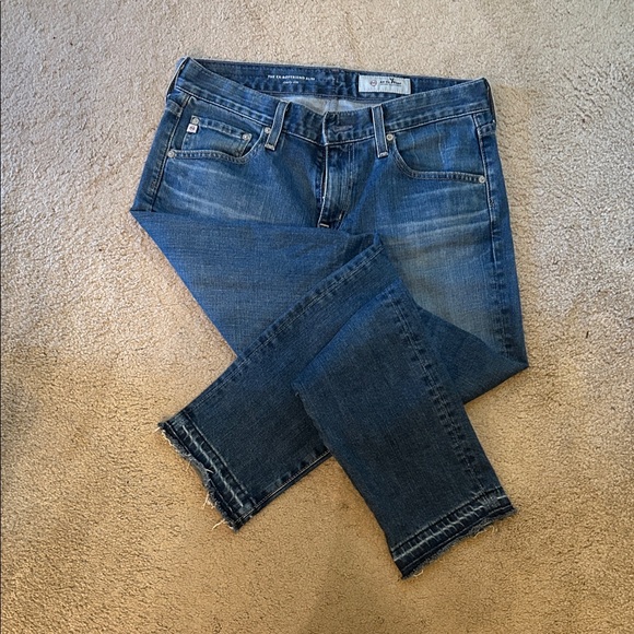 AG Adriano Goldschmied Dark Blue Ankle Jeans - Picture 1 of 3